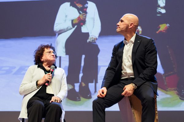 Livio Sgarbi e un ospite sul palco del beautiful day